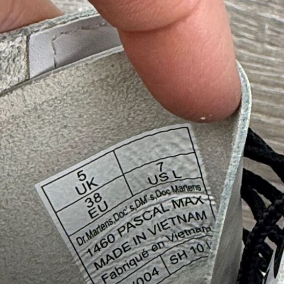 Dr Martens 1460 Pascal Max Women’s Sz 7 White Leather Platform Combat Boots - Picture 6 of 11